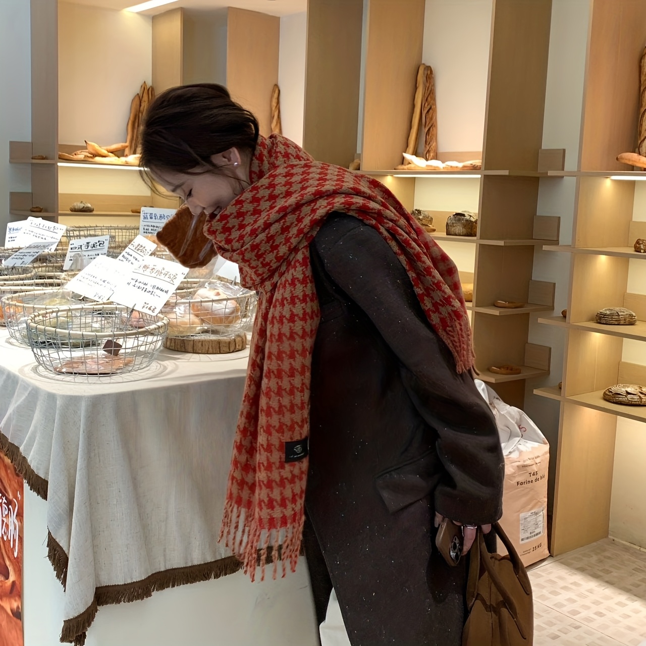 FANGSIGE Exquisite Hundred Tow - Wool Scarf Men 评论和价格