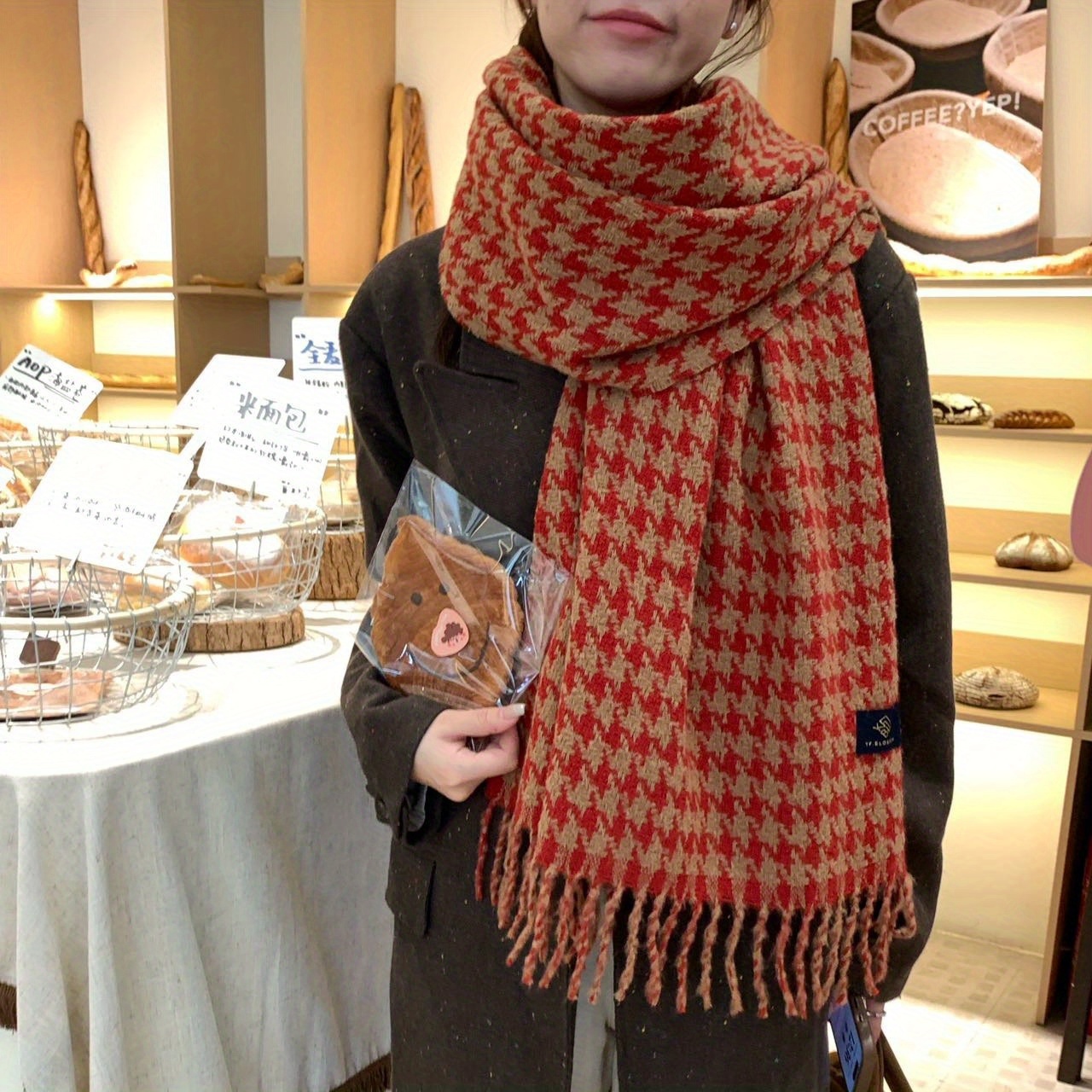 FANGSIGE Exquisite Hundred Tow - Wool Scarf Men 评论和价格