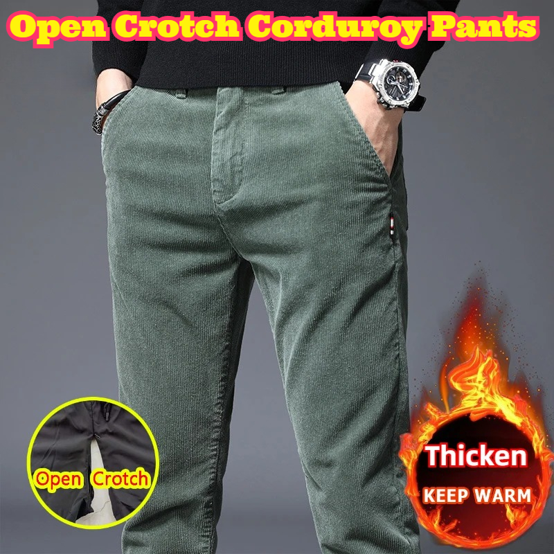 Open Crotch Men Fall Winter Fl - Corduroy Pant Warm 评论和价格