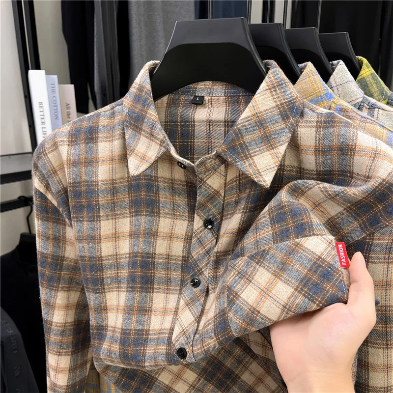 Mens Long Retro Plaid Flannel  - Flannel Shirt Lined 评论和价格
