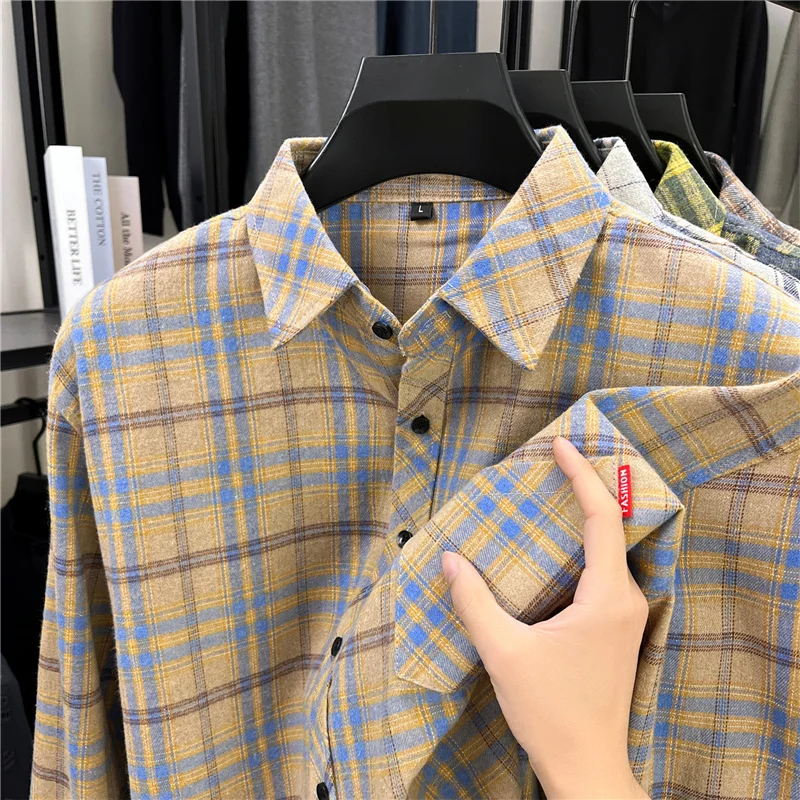 Mens Long Retro Plaid Flannel  - Flannel Shirt Lined 评论和价格