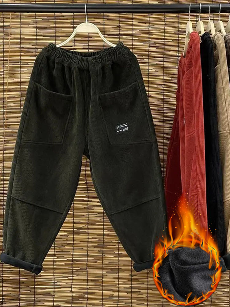 Casual Plus Velvet Womens Hare - Corduroy Pant Warm 评论和价格