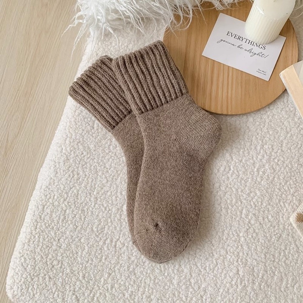 Creative Solid Color Thickened - Thermal Sock Wool 评论和价格