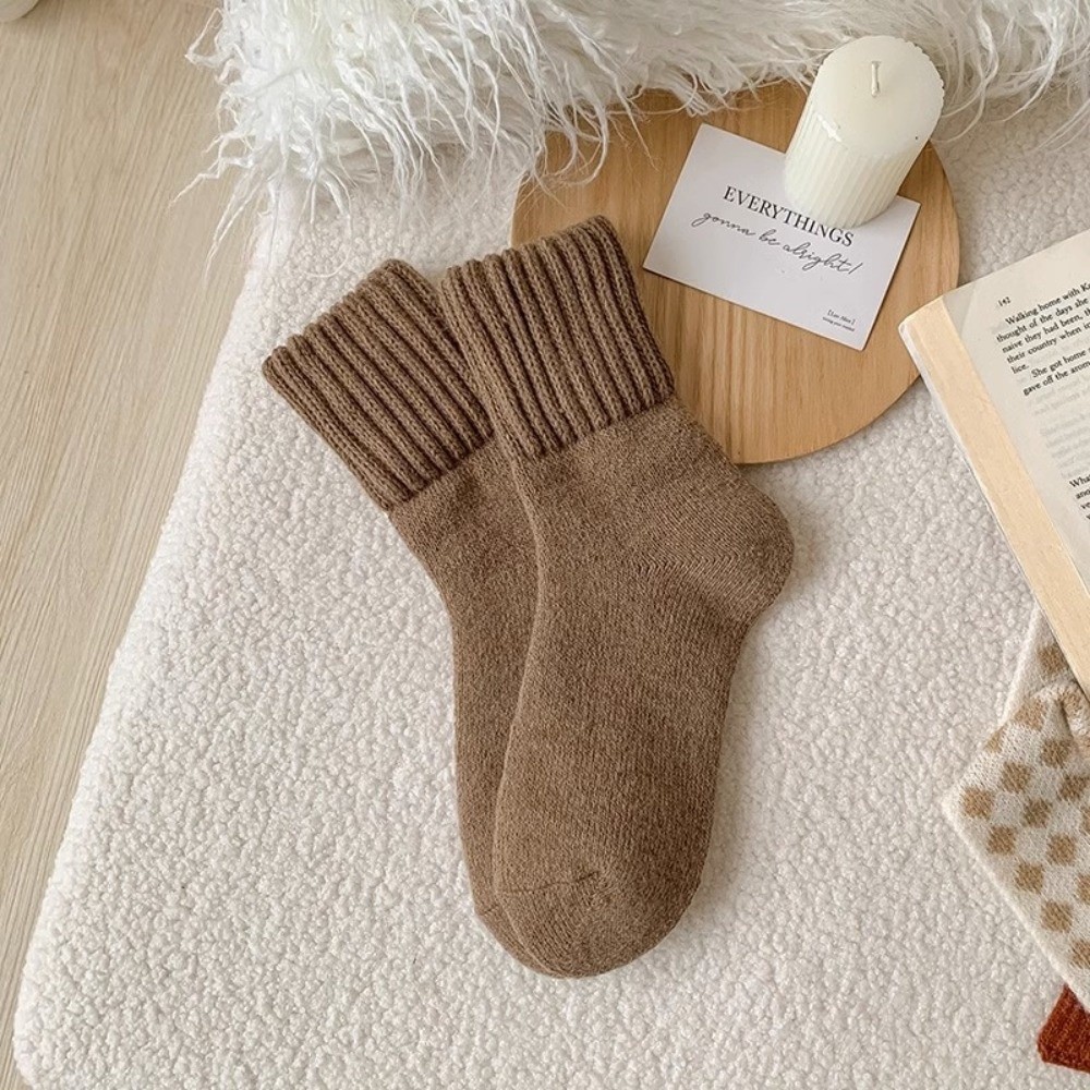 Creative Solid Color Thickened - Thermal Sock Wool 评论和价格