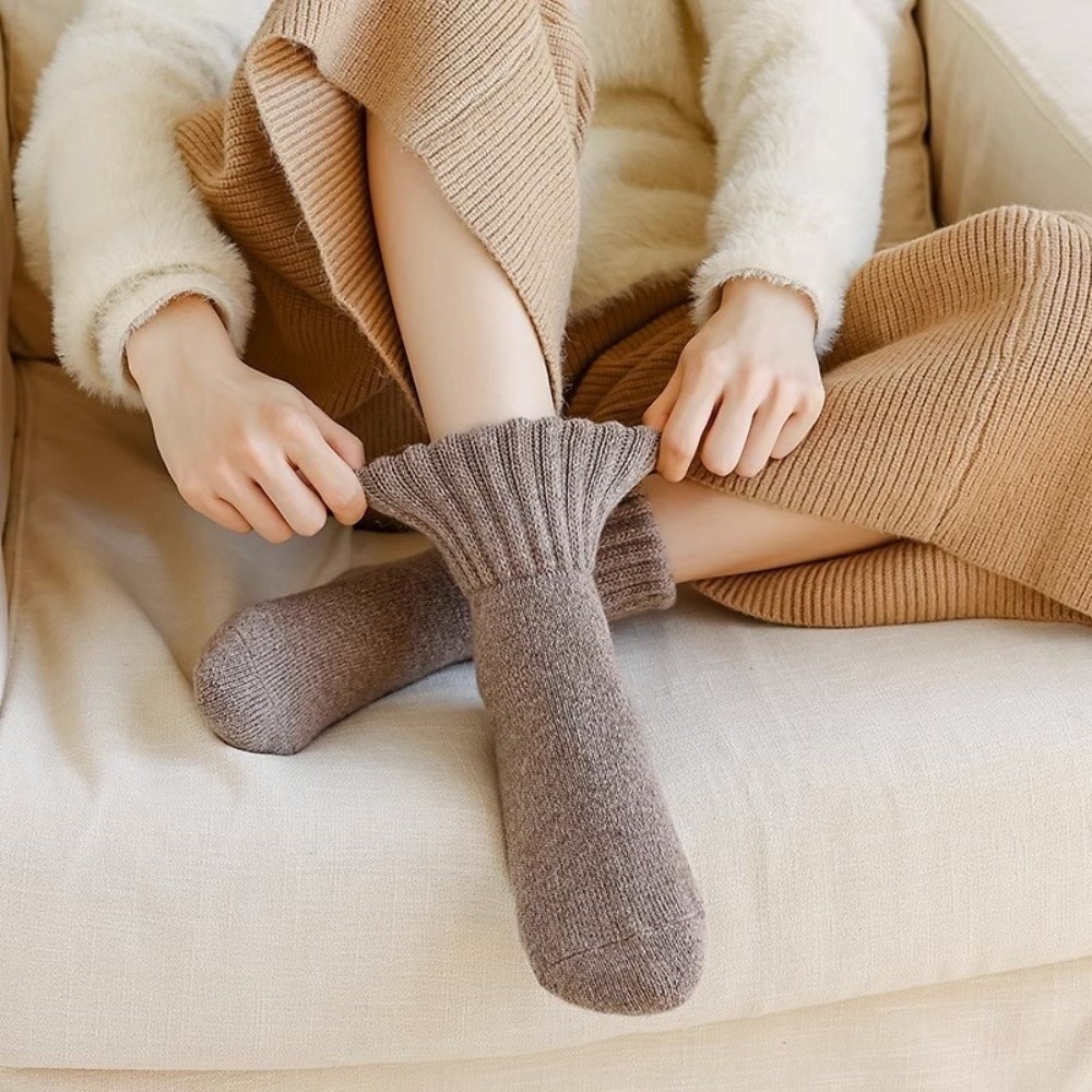 Creative Solid Color Thickened - Thermal Sock Wool 评论和价格
