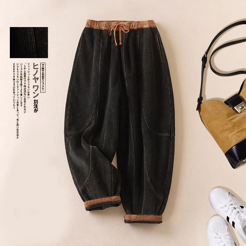 Corduroy harem pants female fa - Corduroy Pant Warm 评论和价格