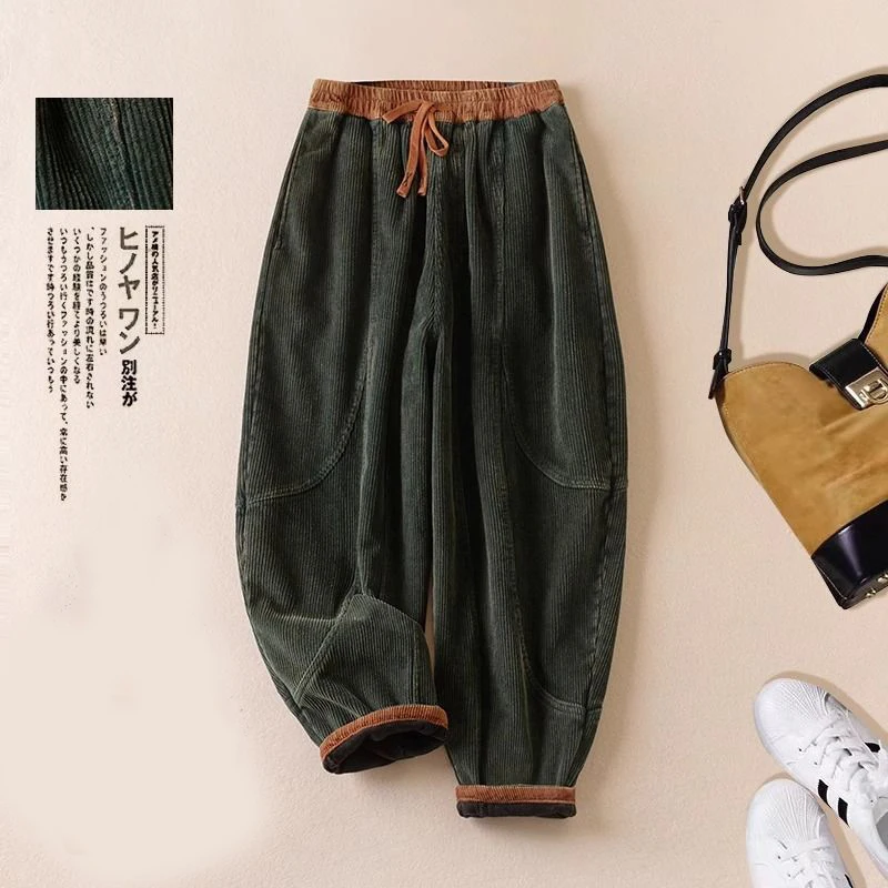 Corduroy harem pants female fa - Corduroy Pant Warm 评论和价格