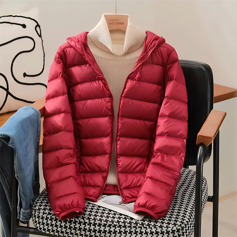 Plus Size Women Hooded Korean  - Down Jacket Packable 评论和价格