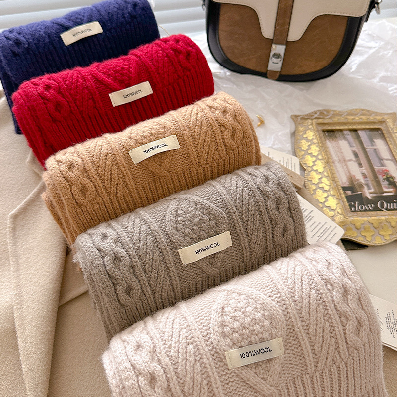 Luxury 100% Wool Scarf Women M - Wool Scarf Men 评论和价格